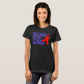 T-shirt SCAD Attaque cardiaque Survivor Guerrier Sensibili (Devant entier)