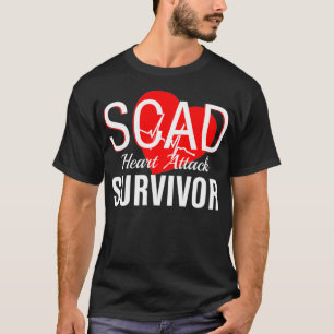 T-shirt SCAD Heart Survivor Female Heart Attack Guerrier