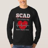 T-shirt Scad Voici Comment Mon Coeur Bat Maintenant Heartb (Devant)