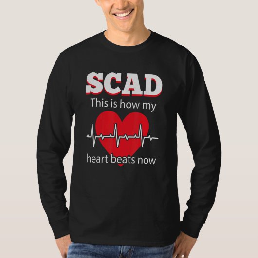 T-shirt Scad Voici Comment Mon Coeur Bat Maintenant Heartb (Devant)