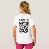 T-shirt Scan Me Please QR Code - Smile, It's Free (Dos entier)