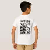 T-shirt Scan Me Please QR Code - Smile, It's Free (Dos entier)