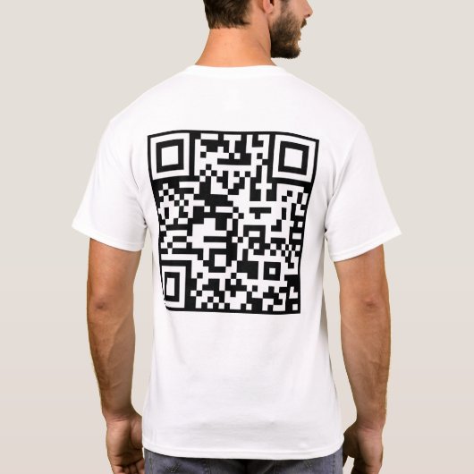 T-shirt Scan Qr Code Drôle Cadeau Pour Lui Son Texte Perso (Dos)