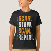 T-shirt Scan Stow Scan Repeat Funny Warehouse Worker (Devant)