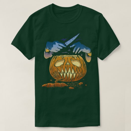 T-shirt Scandale Halloween Citrouille Carving Jackolantern (Design devant)