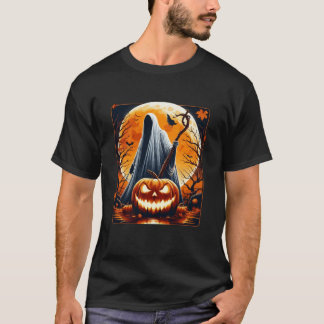 T-shirt Scandale Halloween Éffrayant Jack-o'-lantern Trick