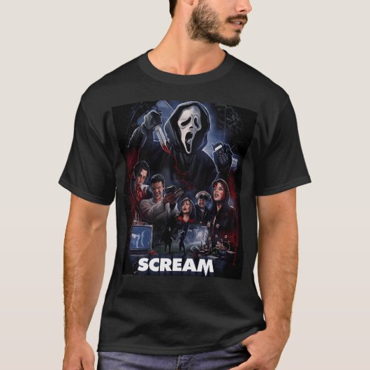 T-shirt Scander Horror Movie Affiche (Devant)