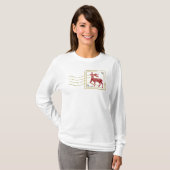 T-shirt Scandi Red Deer dans un timbre-poste de Faux (Devant entier)