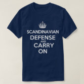 T-shirt Scandinavian Defense and Carry On Chess opening  (Design devant)