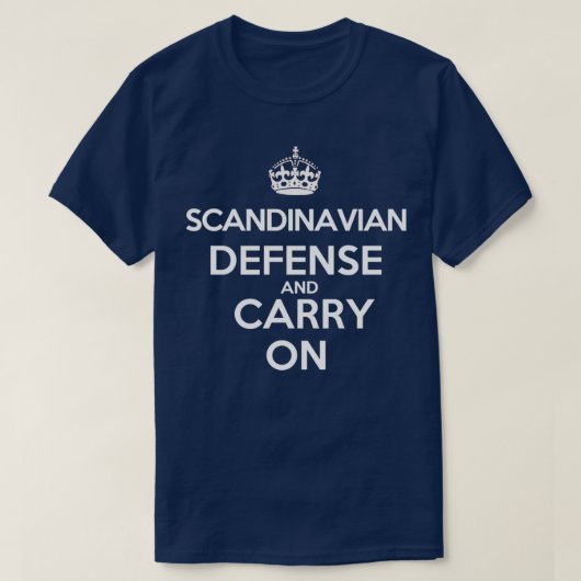 T-shirt Scandinavian Defense and Carry On Chess opening (Design devant)