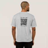 T-shirt Scannable Company QR Code Mens Back Print Silver (Dos entier)