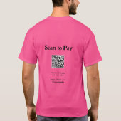 T-shirt Scanner pour payer la commande QR code ajouter un (Dos)