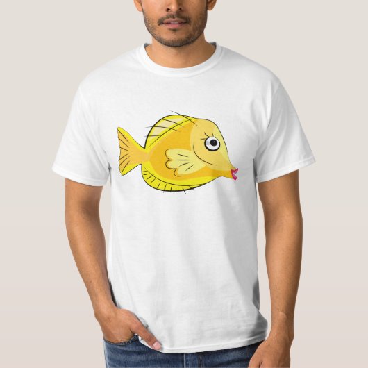 T-shirt Scaphandre tropical jaune de poissons de Tang (Devant)