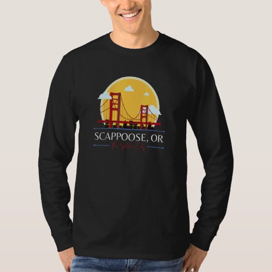 T-shirt Scappoose OR Golden Gate Bridge Bad Geography Stup (Devant)