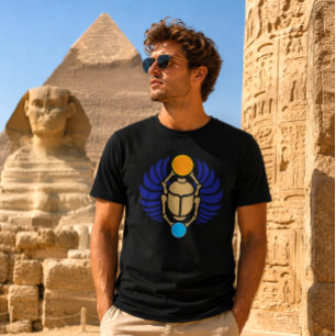 T-shirt Scarabée ailé égyptien Couleurs personnalisables