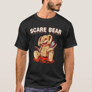 T-shirt Scare Bear Drôle Plushie Killer Éffrayant Hallowee