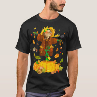 T-shirt Scarecrow Automne Bonjour Automne Citrouille Hallo