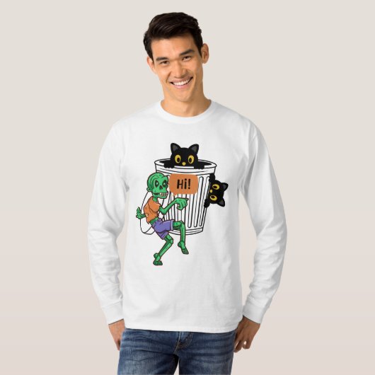 T-shirt Scaredy Cat Halloween (Devant entier)