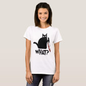 T-shirt Scary Black Cat Dire Quel Mème Meow Comment Hallow (Devant entier)