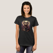 T-shirt Scary Demonic Skull Horror Nightmare Unique Digita (Devant entier)