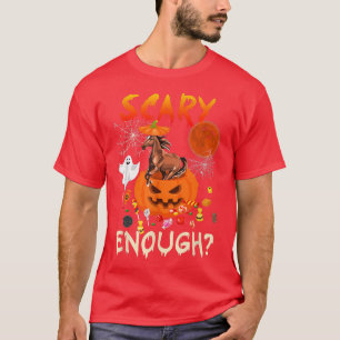 T-shirt Scary Enough Halloween Horse In Scary Pumpkins Lov