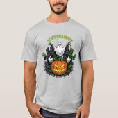 T-shirt Scary Halloween Ghost & Reaper Tee (Devant)