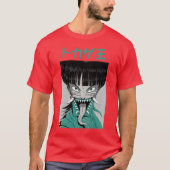 T-shirt Scary japanese anime face Scary japanese anime fac (Devant)