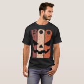 T-shirt Scary Pumpkin Face Halloween Costume with Monster  (Devant entier)