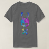 T-shirt Scary Skull And Crossbones Bad Rabbit Horror Bunny (Design devant)