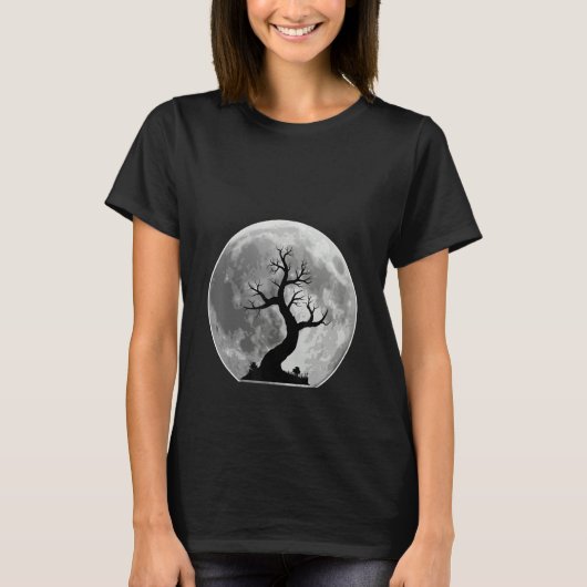 T-shirt Scary tree in the Moon Halloween Costumes (Devant)