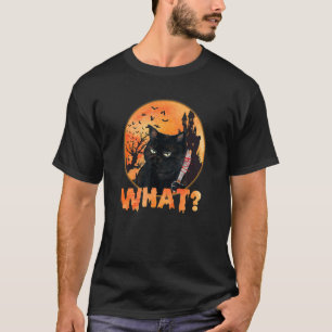 T-shirt Scary What Cat Halloween 2022 Costume Chats Noirs