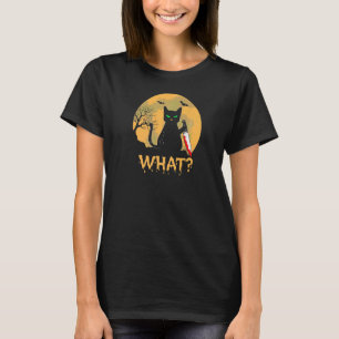 T-shirt Scary What Cat Halloween 2022 Costume Chats Noirs