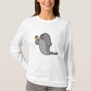 T-shirt Sceau à boire avec du jus