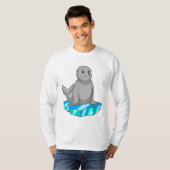T-shirt Sceau avec flocons de glace (Devant entier)