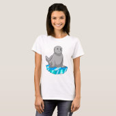 T-shirt Sceau avec flocons de glace (Devant entier)