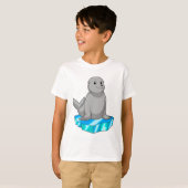 T-shirt Sceau avec flocons de glace (Devant entier)
