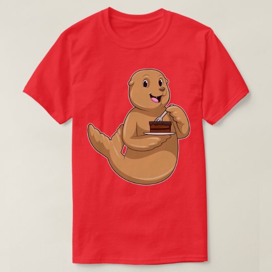 T-shirt Sceau avec gâteau (Design devant)