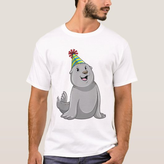 T-shirt Sceau avec Parti casquette (Devant)