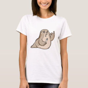 T-shirt Sceau avec poisson et fourche
