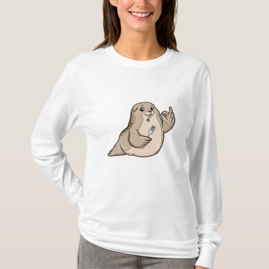 T-shirt Sceau avec poisson et fourche (Devant)