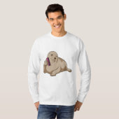 T-shirt Sceau comme coiffeur avec peigne (Devant entier)
