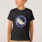 T-shirt Sceau d'approbation Drôle Seal Pun Dark BG (Devant)
