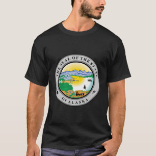 T-shirt Sceau De L'État D'Alaska Sleevy
