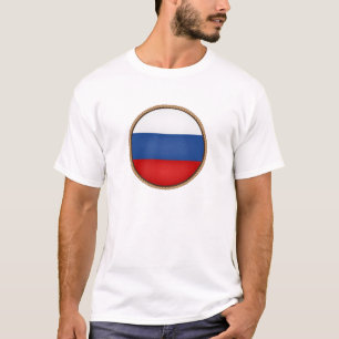T-shirt Sceau du drapeau de la Russie cool