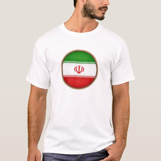 T-shirt Sceau du drapeau iranien Cool (Devant)