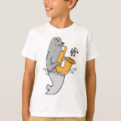 T-shirt Sceau Jouer Le Saxophone (Devant)