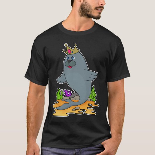 T-shirt Sceau roi avec couronne (Devant)