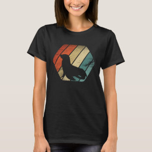 T-shirt Sceau vintage rétro et animal mignon