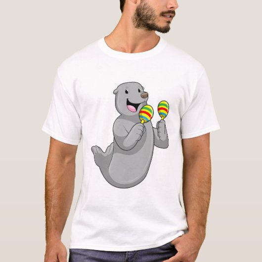 T-shirt Sceller comme musicien avec Maracas (Devant)