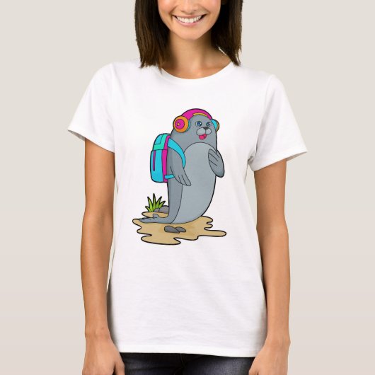 T-shirt Sceller comme randonneur avec sac à dos (Devant)